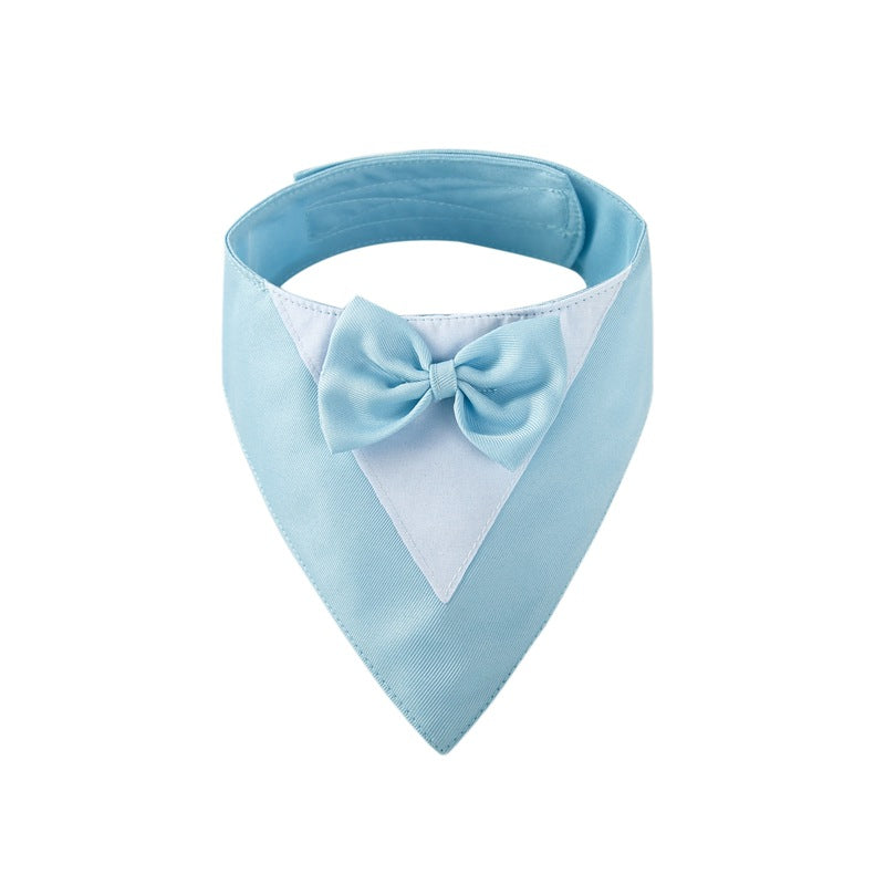 Formal Dog Bandana with Bow Tie – Tuxedo Style for Weddings, Parties & Special Moments