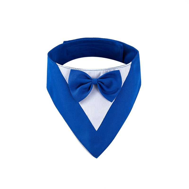 Formal Dog Bandana with Bow Tie – Tuxedo Style for Weddings, Parties & Special Moments